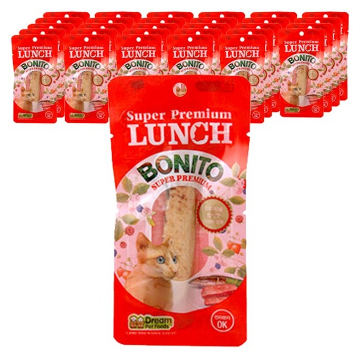 드림펫푸드 런치보니또, 오리지널 참치맛, 20g, 30개