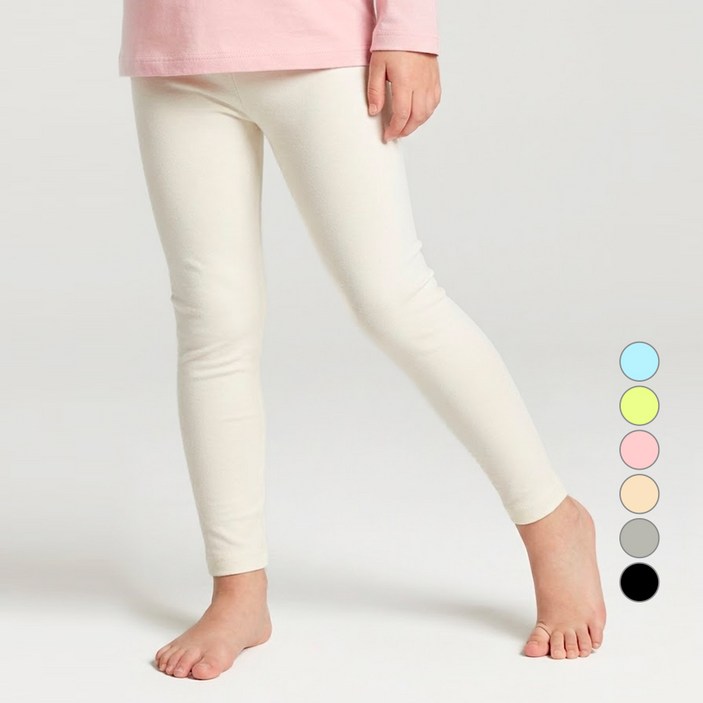 유니프랜드 아동용 베이직 40수 후라이스 스판 9부 레깅스