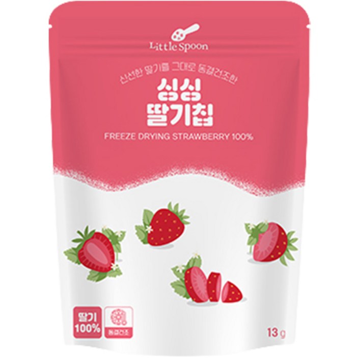 리틀스푼 동결건조 싱싱 딸기칩 리틀스푼 동결건조 싱싱 딸기칩