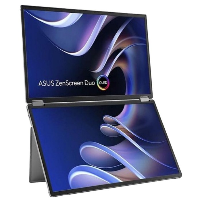 에이수스 FHD 휴대용 폴더블 포터블 모니터 WUXGA 360도 폴딩 1.07kg, 35.5cm, ZenScreen Duo OLED MQ149CD