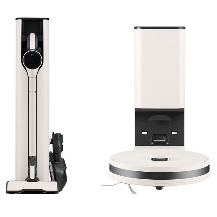 LG전자 코드제로 오브제컬렉션 무선청소기 A9S  로봇청소기 R5 세트 AX958BWER 방문설치, 카밍베이지무선청소기, 카밍베이지로봇청소기, AX958BWER