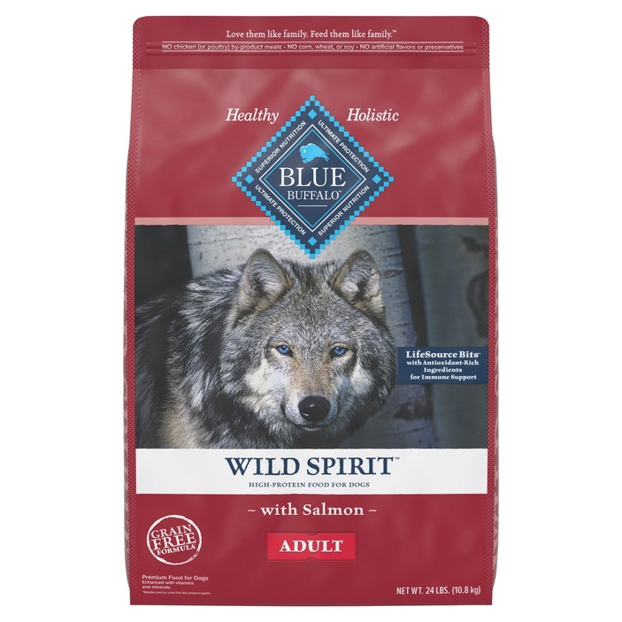 블루버팔로 어덜트 강아지 사료, 연어, 10.8kg, 1개