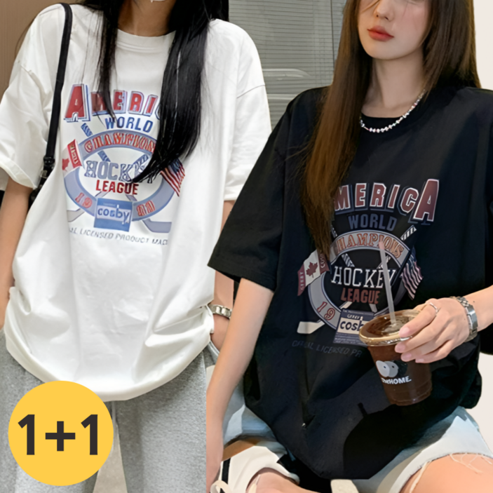 쁘띠엘라 레터링반팔티 루즈핏 신축성 11