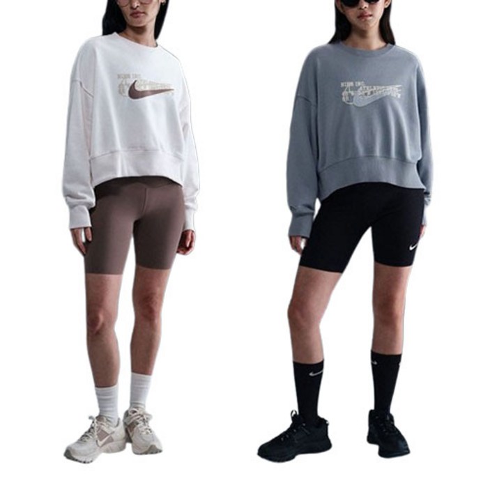 [국내매장판]나이키 스포츠웨어 피닉스 플리스 여성 오버-오버사이즈 크루넥 프렌치 테리 스웻셔츠