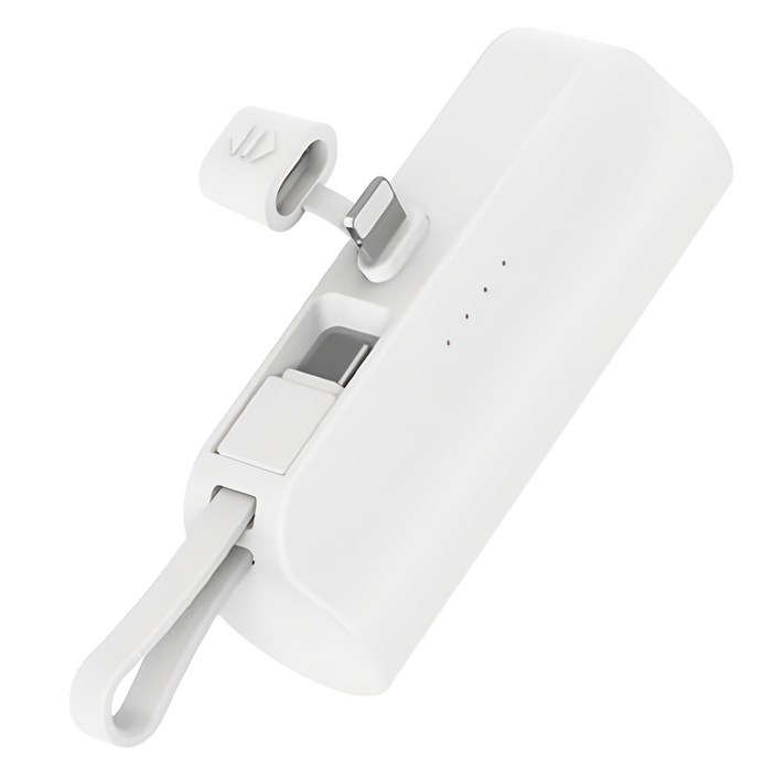 뉴클 도킹형 미니 일체형 보조배터리 5000mAh 메인 8핀  서브 C타입