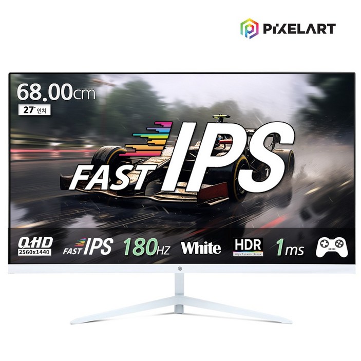 픽셀아트 PIXELART PAQ2718W 화이트 무결점 QHD 180Hz FastIPS 게이밍 모니터, 68cm, PAQ2718W