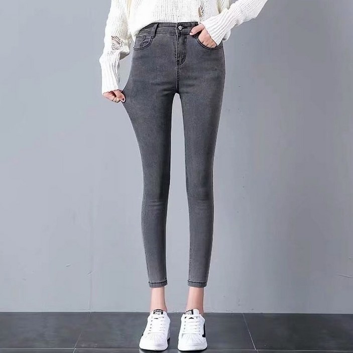 수입 신상 봄 가을 여성용 청바지 레깅스 봄 가을철 수입 스키니 청바지 다양한 스타일링 롱 디자인 발목 몸매 라인 종아리