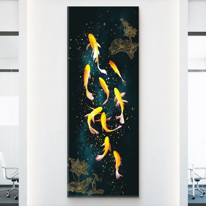 돈 들어오는 구어도 황금빛 잉어그림 물고기 성공운 출세운 재물운 금전운 풍수그림 액자 15종