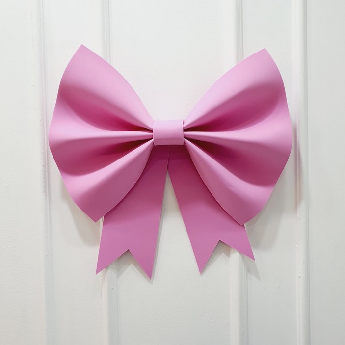 감성 크리스마스 캠핑용품 소품 리본 소품, 1개, 분홍