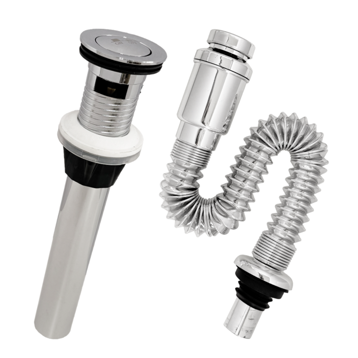 간편설치 세면대 배수관 부속품 폽업 트랩 세트폽업바닥배수트랩, 1개