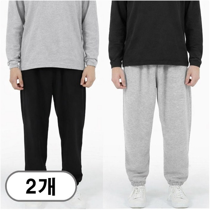 차쿠 1+1(2세트) 남여공용 트레이닝복팬츠 조거팬츠 일자 와이드 추리닝 슬랙스팬츠 작업바지 편의점바지 빅사이즈