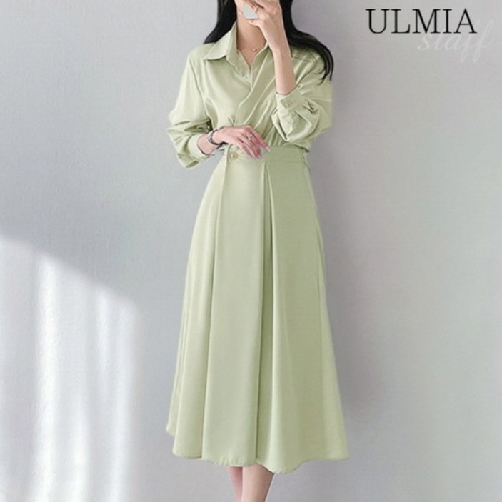 율미아스탭 율미아스탭 사이드버튼카라원피스S3S1OP3151