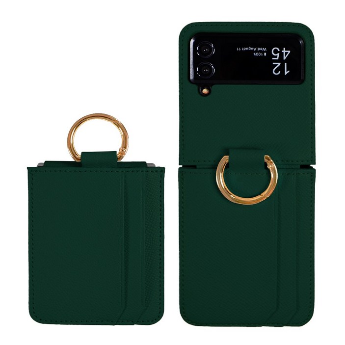 리네시 갤럭시 호환 Z플립3 4 가죽케이스 힌지보호 카드수납 지갑형