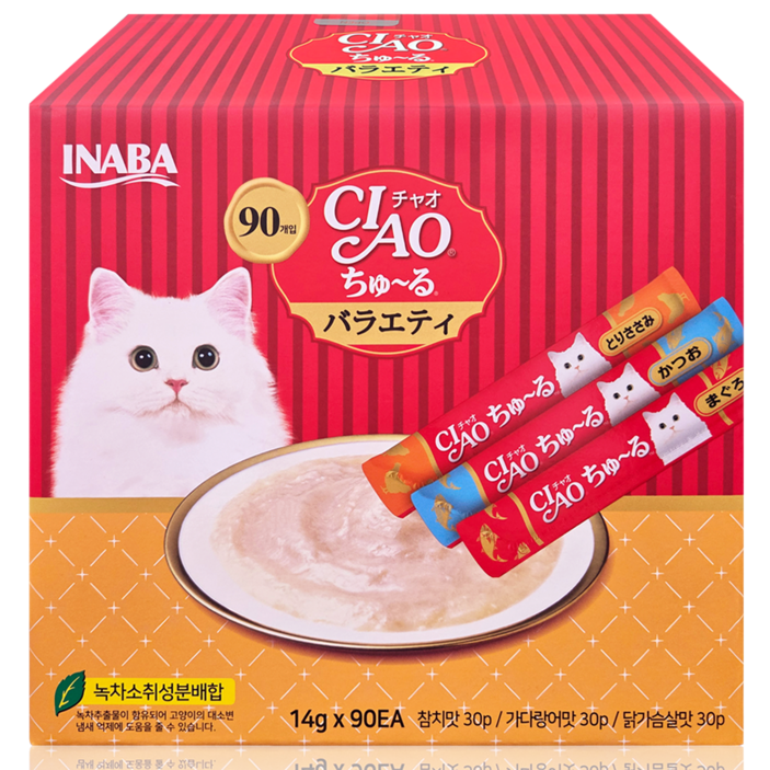 챠오츄르 대용량 90P 코스트코 고양이 츄르 간식 버라이어티 반려묘 차오추르