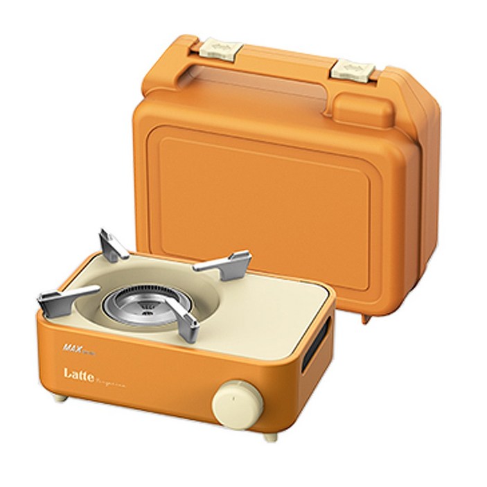 맥스 라떼(텐저린) 미니 휴대용 가스렌지 가스버너 부르스타, 1개