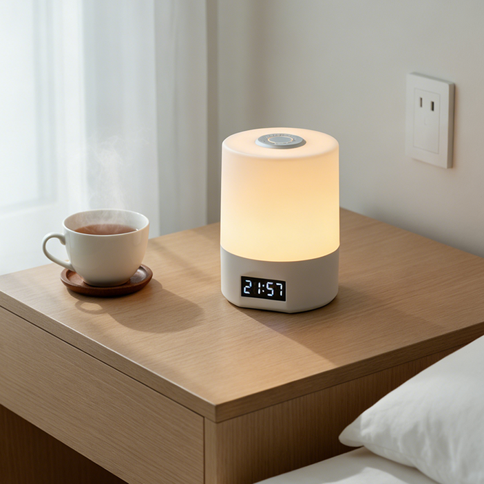 사시한사 무선 무드등 테이블 조명 시계 호텔 감성 수면등