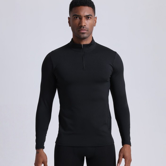 ZAJA남성 피트니스 데일리 맨투맨 반집업 기능성 긴팔 티 트레이닝복