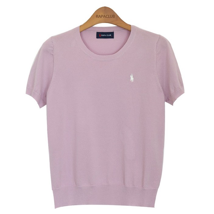 라파클럽 여성용 소프트 반팔 여름 니트 스웨터