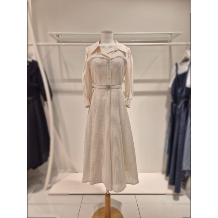 백화점 [JJ지고트] 셔츠 배색 자카드 하트넥 원피스 GP8A0OP351 아울렛