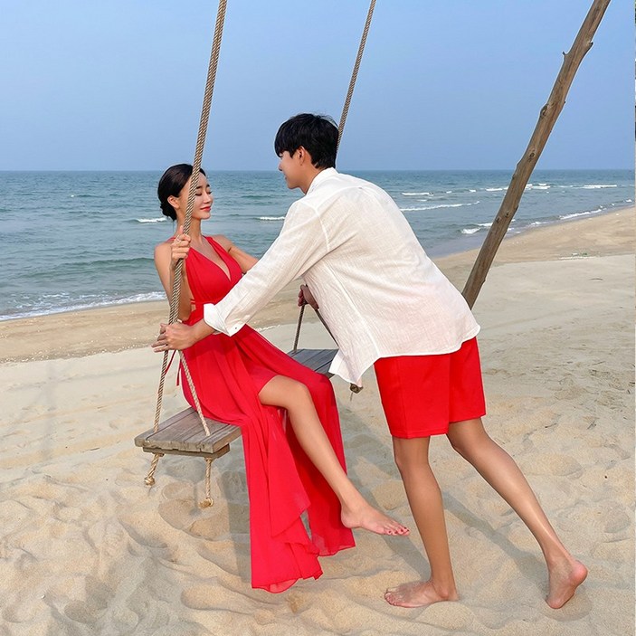 비바럽 비치웨어 시밀러룩 휴양지룩 바캉스 여름 커플 OP19715F