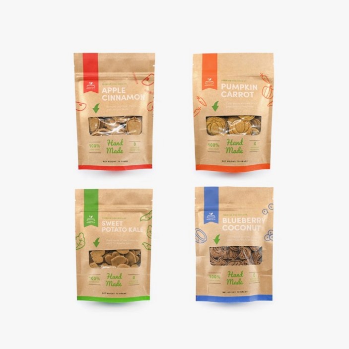 [브루클린펫코] 강아지 수제 쿠키 샘플러 A (70g x 4)