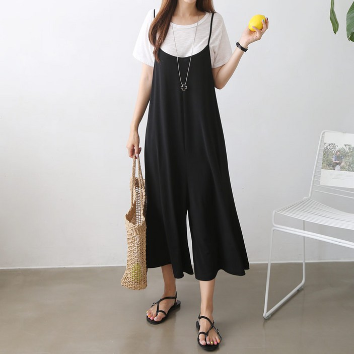 아이엠수 편한 와이드 점프수트