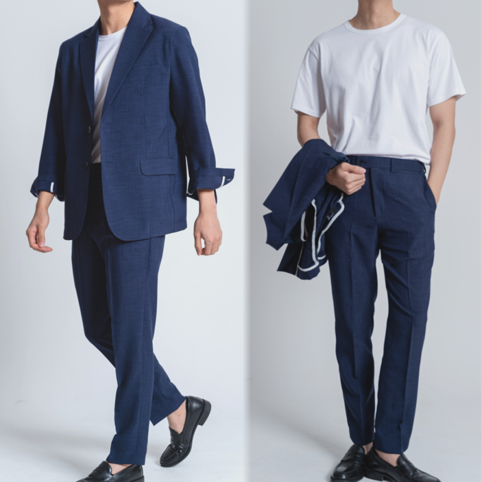 핏잇 봄 여름 정장 수트 냉장고 셋업 자켓 세트