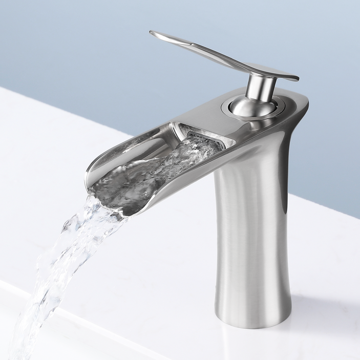 준앤코 BF11 원홀 폭포수 세면대 수전 욕실 탑볼 수도꼭지, 1개