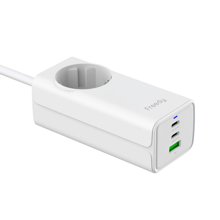 프리디 멀티탭 65W usb C타입 PD어댑터 GaN 3포트 멀티충전스테이션 PPS