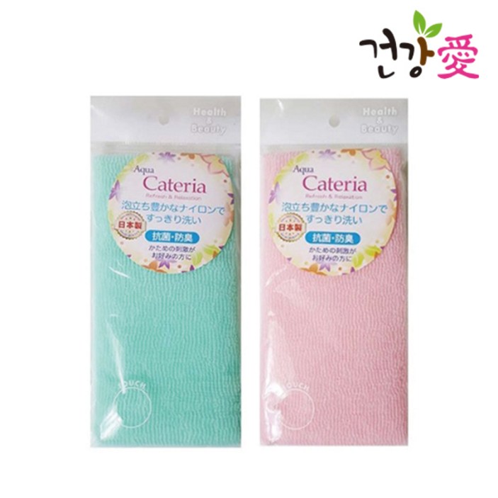일본 타츠네 카테리아 항균 샤워타올 2p (0), 단일상품 20230423