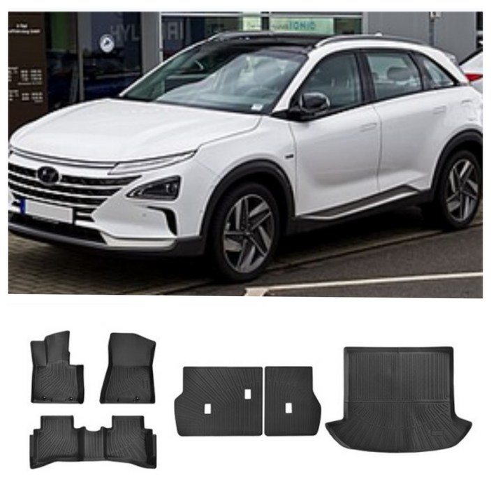 제너텍 현대 넥쏘 Nexo 5인승 2018년 가솔린 자동차 매트 TPE 발매트 카매트 바닥매트앞뒤 3P 트렁크매트 3P 재고확보 빠른발송