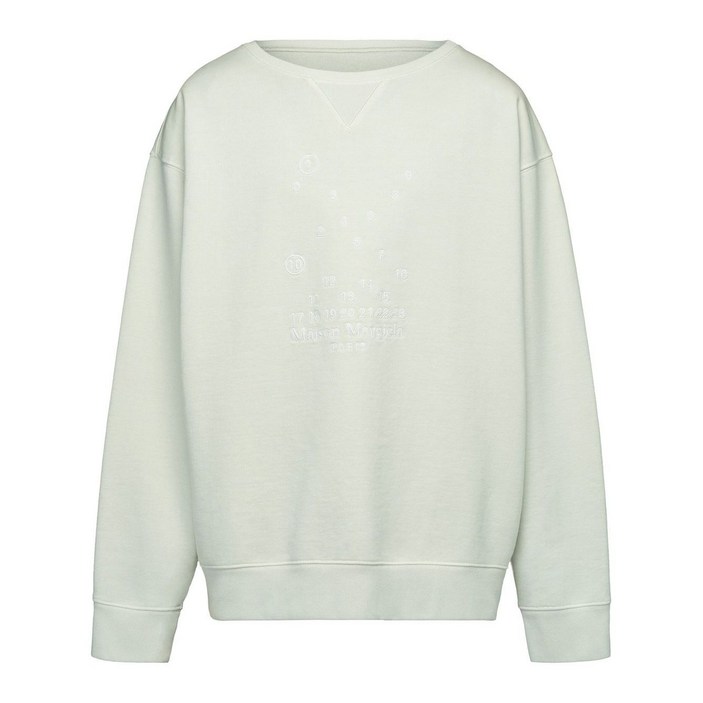 메종 마르지엘라 숫자 로고 자수 스웨트셔츠
