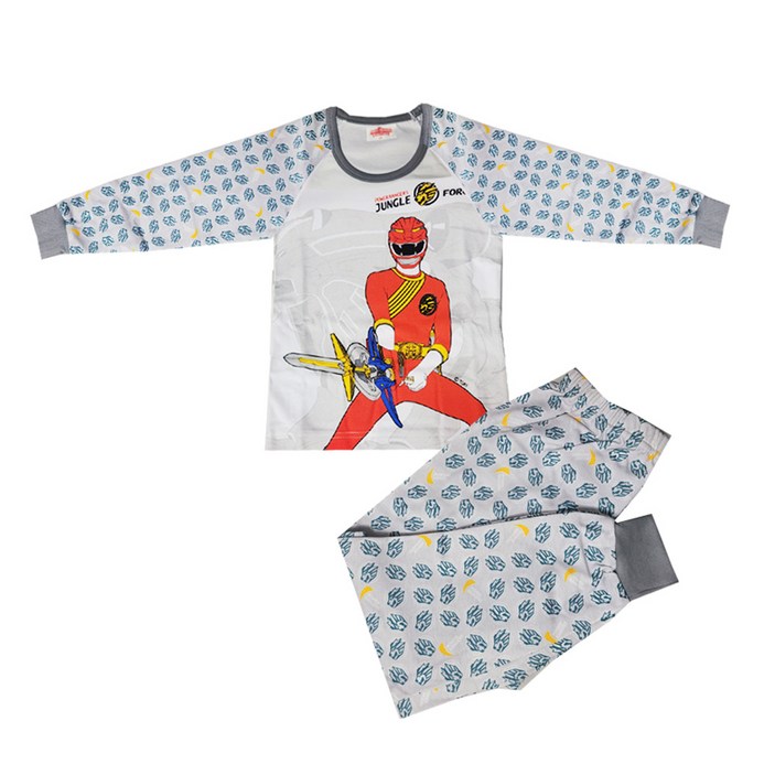 파워레인저 정글포스 내의 / 상하복세트 아동 실내복 잠옷 내복