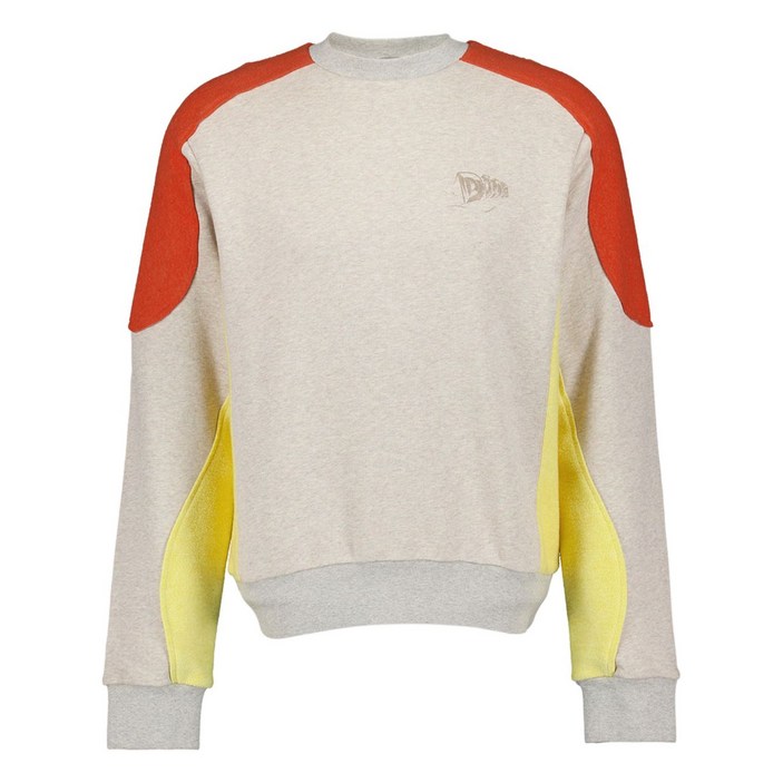 디올 로고 프린트 컬러 블록 스웨트셔츠