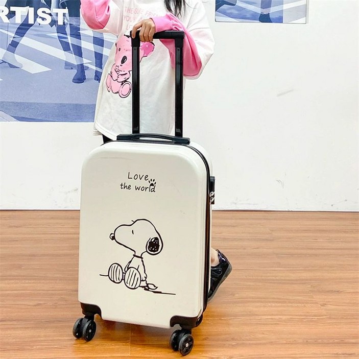 스누피 기내용 캐리어 20인치 캐릭터 소형 케리어 래디백 노란오리캐리어 귀여운캐리어