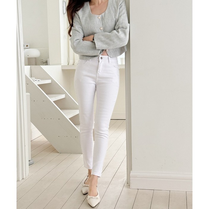 앤샵 여성용 하이디 스판 히든밴딩 스키니 진 데님 청바지 팬츠(5color)