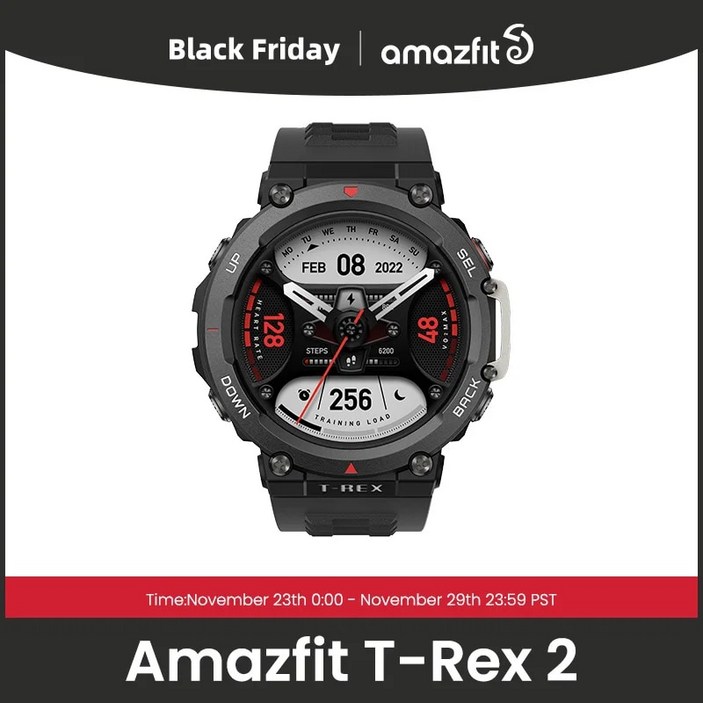 새로운 Amazfit T Rex 2 야외 GPS 스마트 워치 TRex 듀얼 밴드 루트 수입 150  내장 스포츠 모드 안드로이드 iOS