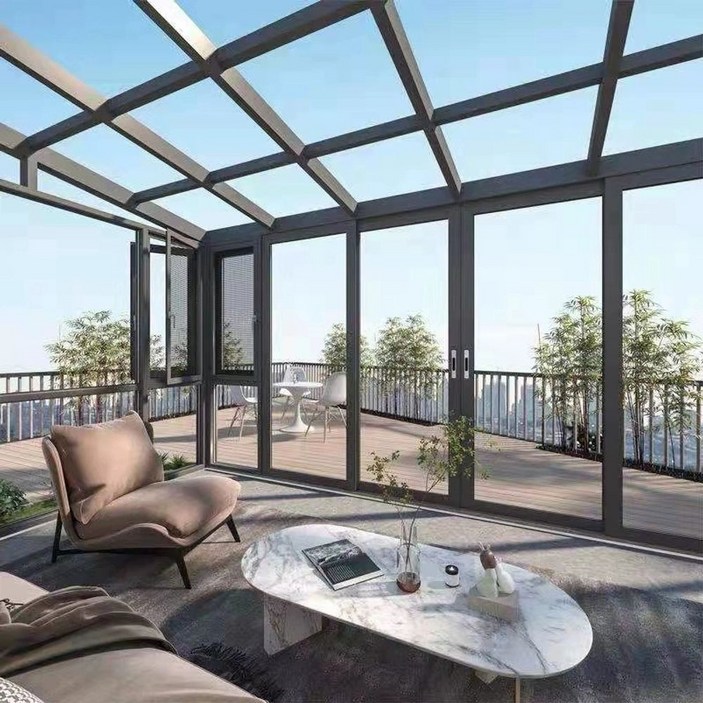 테라스 폴딩도어 차양막 비가림 지붕 시공 온실