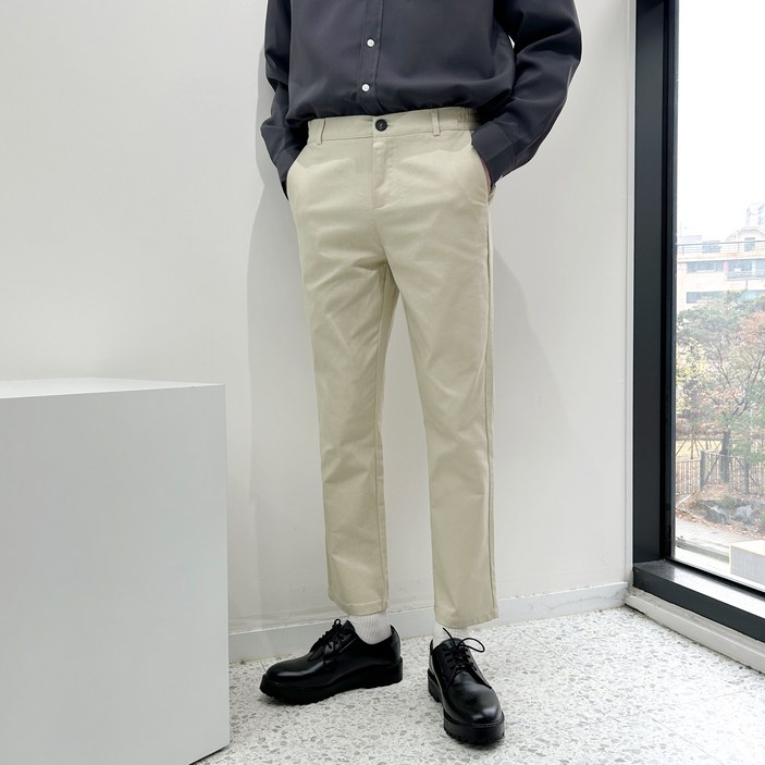 홍홍마켓 편한 빅사이즈 남자 옆밴딩 일자 면 바지 기본 일자핏 치노 스판 팬츠 홍홍마켓 편한 빅사이즈 남자 옆밴딩 일자 면 바지 기본 일자핏 치노 스판 팬츠