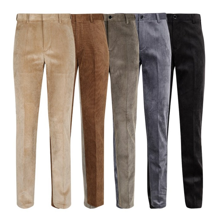 쟌피엘 겨울용 노턱 허리밴딩 기모 골덴바지 YD925