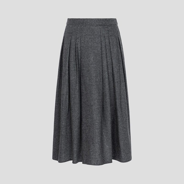 정품 빈폴 레이디스 울 체크 볼륨 스커트  그레이 BF5927C573 균일가 딜