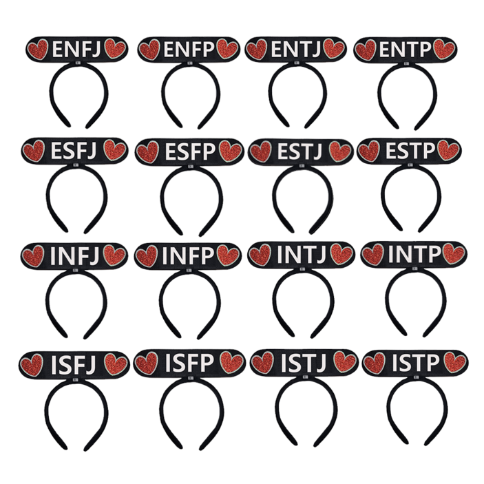 MBTI 머리띠 양면 16개 한세트 생일 인생네컷 소품