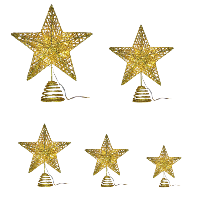 크리스마스 트리탑별 대형 꼭대기 LED 별 오너먼트