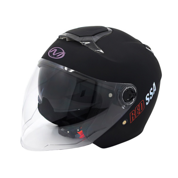 중고바이크 MTM RS-10 오토바이 스쿠터 바이크 실드 포함 더블 렌즈 헬멧, 무광블랙