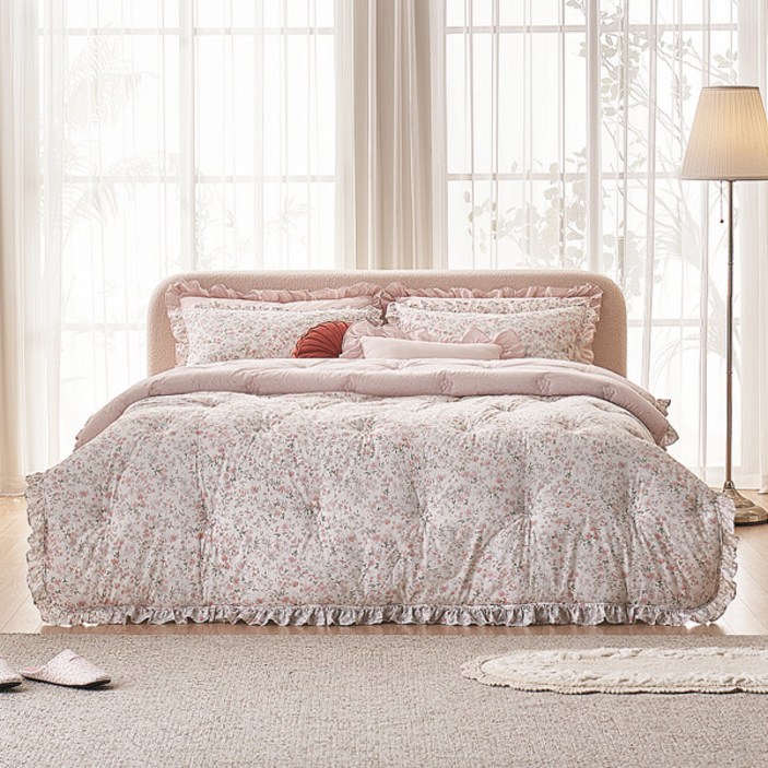 로라애슐리 퀸 2종 세트 죠앤 60수 아사면 차렵이불베개커버2