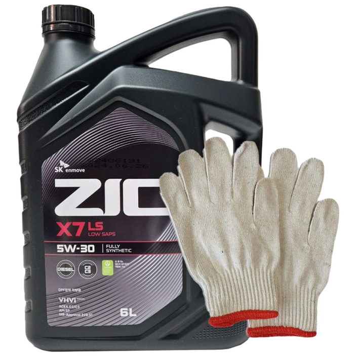 지크 X7 LS 5w30 6L 가솔린 디젤 SK 엔진오일 5w30, 1개, 5w30