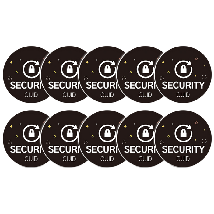 아파트 공동현관 도어락 복사 등록 CUID 스티커 태그 MCT 출입문, 10개, CUID 태그 블랙 (No.80P)