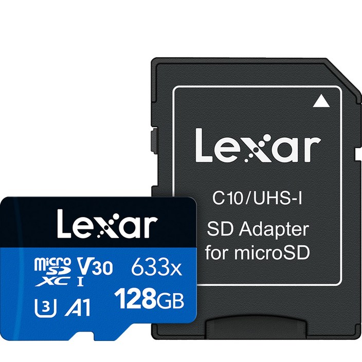 렉사 메모리 카드 SD 마이크로 고프로 블랙박스 HighPerformance microSDXC UHSI 633배속, 128GB