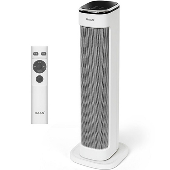 한경희이지라이프 초저소음 PTC 타워형 리모컨 온풍기 전기히터, HAANP6000, 화이트