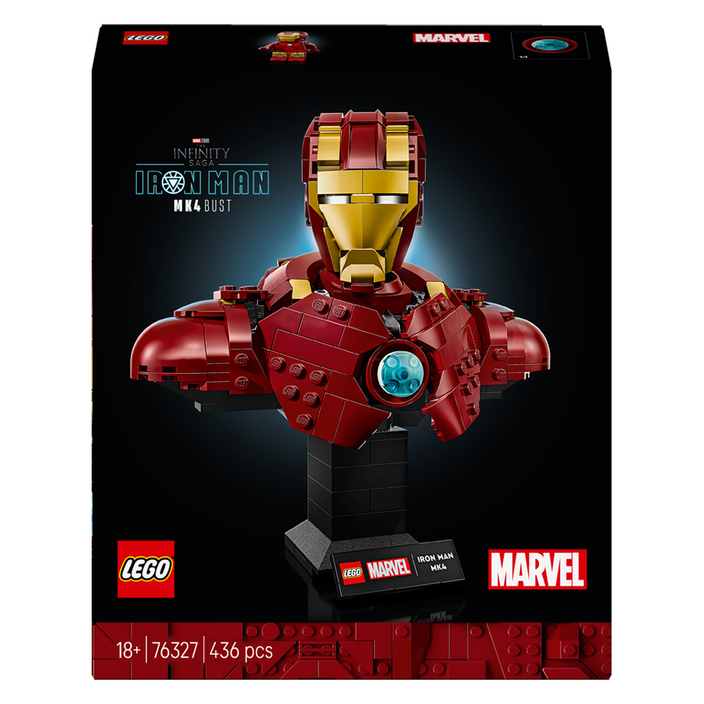 레고 슈퍼히어로 마블 76327 아이언맨 MK4 흉상, 혼합색상, 1개